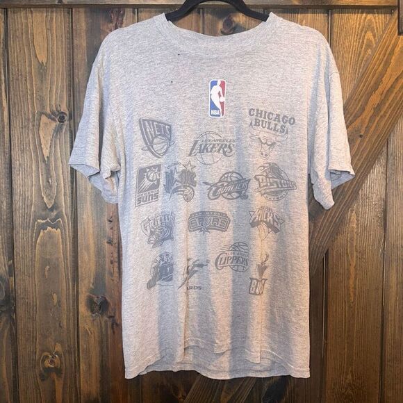 VTG NBA Teams Logo Single Stitch T-Shirt - Picture 1 of 7